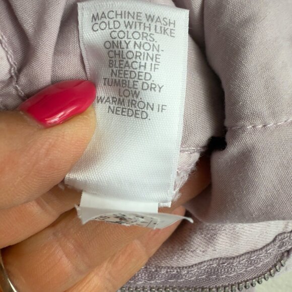 J. Jill High-Rise Straight Leg Crop Lavender Denim 10R Raw Hemmed Stretch Casual - Picture 6 of 14